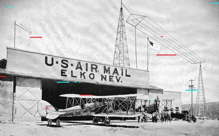The concrete arrows of the Transcontinental Air Mail Route